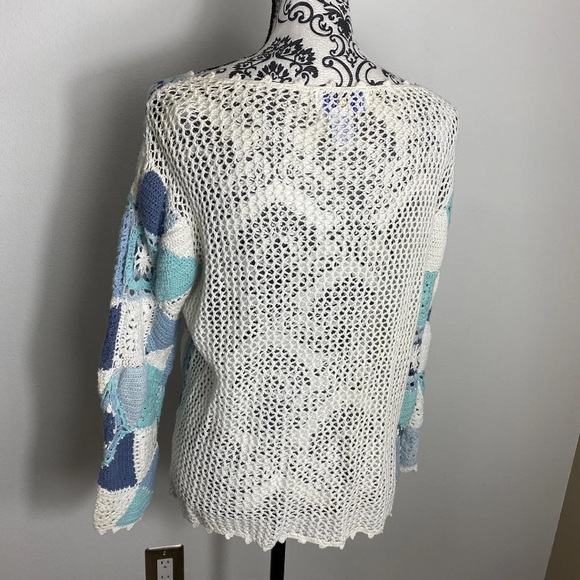 Vintage Granny Square Patchwork Lightweight Sweater L - Picture 7 of 7